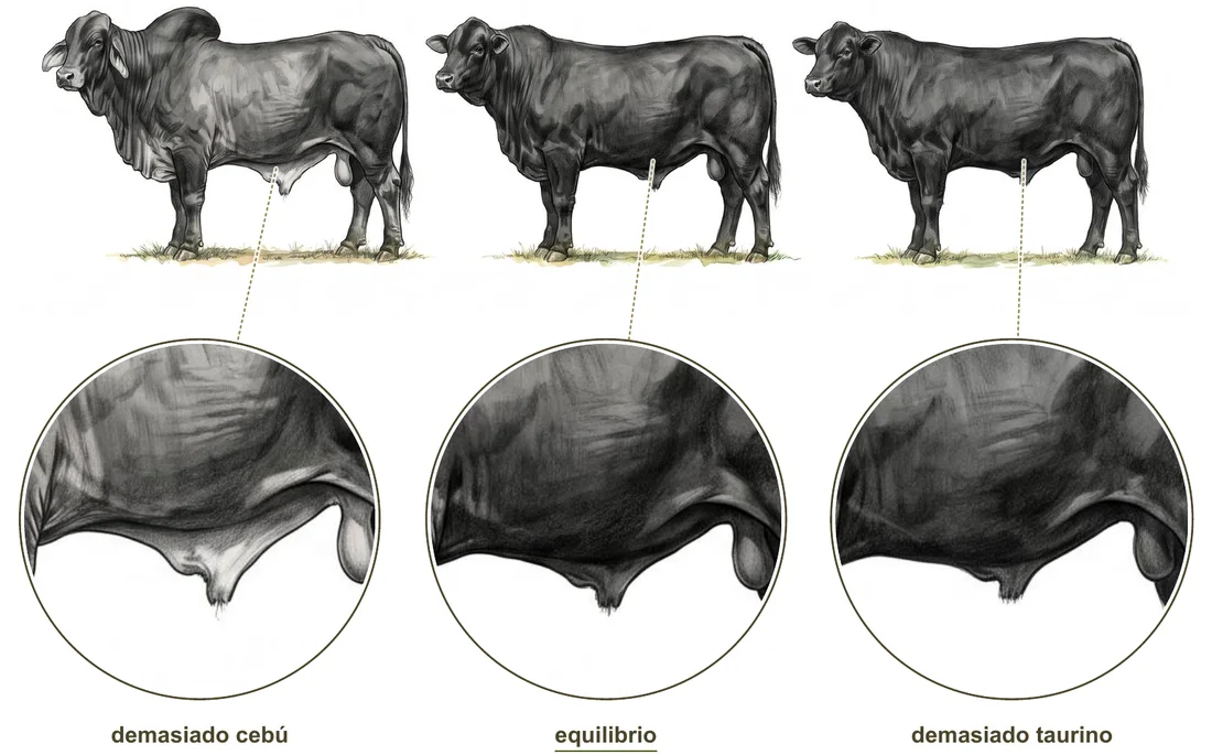 El ombligo del cruzado. Ni demasiado cebú ni demasiado taurino: dónde está el equilibrio (p. 114)